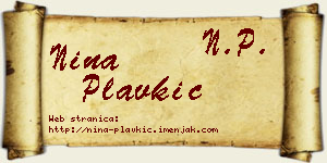 Nina Plavkić vizit kartica